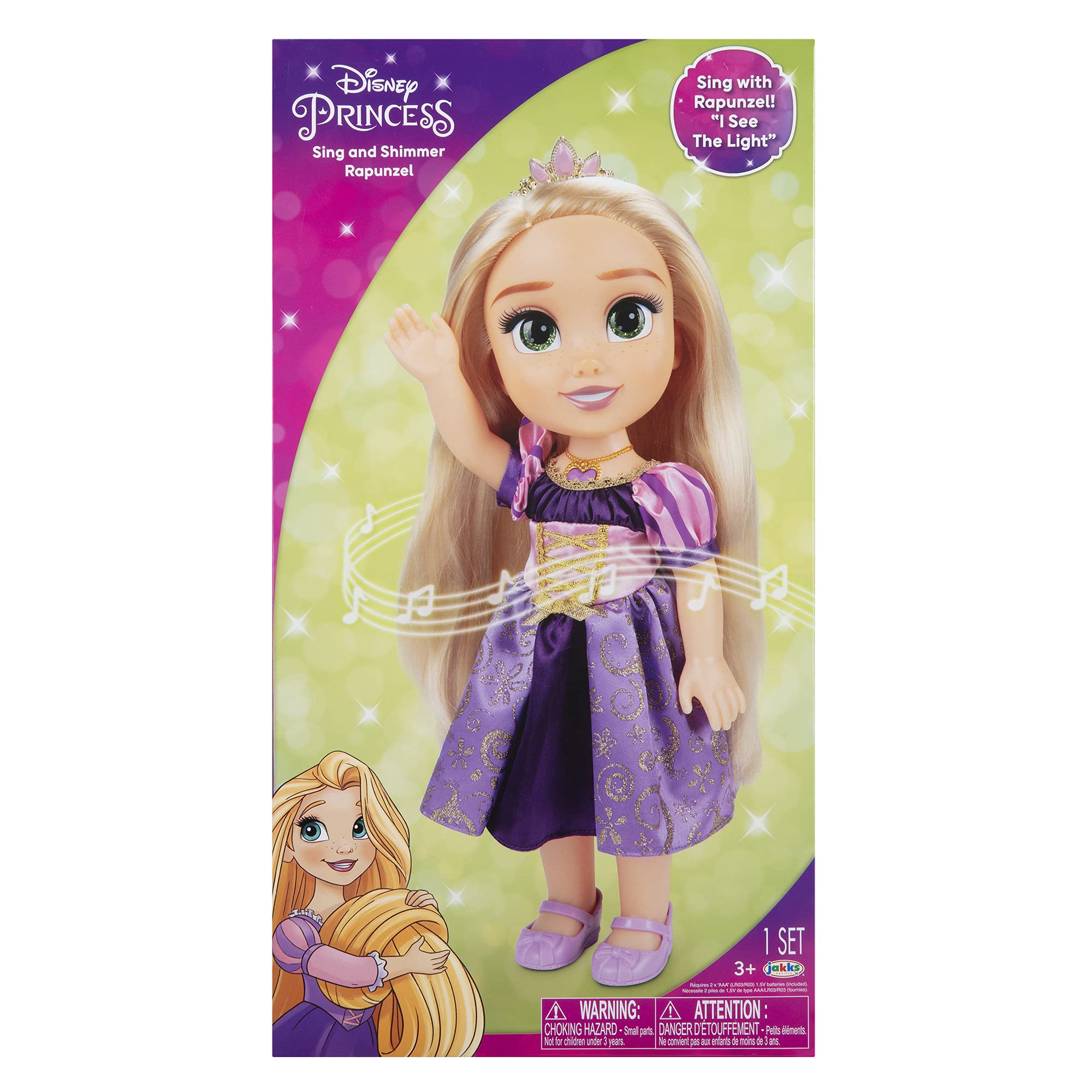 Disney Princess Rapunzel Doll Sing & Shimmer Toddler Doll, Sings I See The Light [Amazon Exclusive]