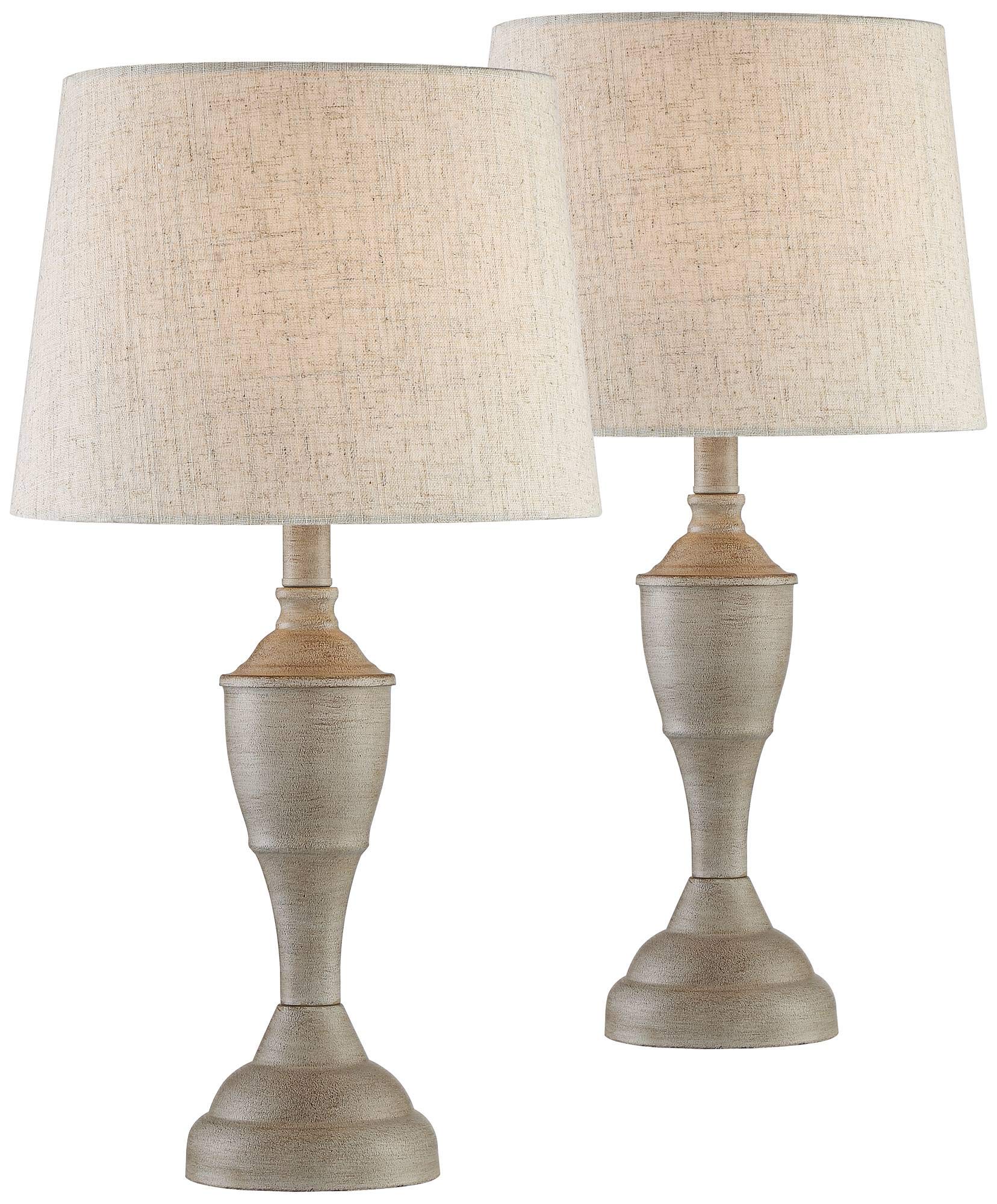 360 Lighting Claude Rustic Farmhouse Accent Table Lamps 21