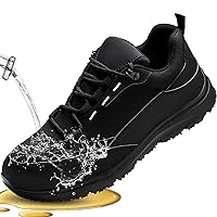 Steel Toe Shoes for Men Women丨Non-Slip Waterproof Work Shoes丨Lightweight Comfortable Puncture-Proof Safety Shoes丨Indestructible Composite Toe Sneakers
