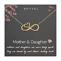 EFYTAL Mother's Day Gifts for Daughter, Mother Daughter Necklace, Birthday Gifts for Daughter, Daughter Gifts from Mom, Gifts for Daughters from Mothers, Mother of the Bride, Mom Jewelry