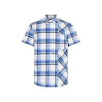 Tommy Hilfiger Short Sleeve Linen Blend Shirt Regular Fit Mens