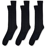 Jefferies Socks Girls 2-6X Classic Cable Knee High 3 Pair Pack