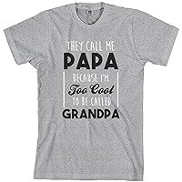 Threadrock Men's They Call Me Papa Too Cool to Be Grandpa T-Shirt