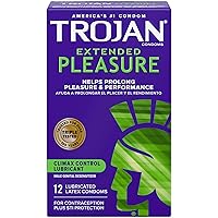 EXTENDED PLEASURE Climax Control Extended Pleasure Condoms, 12 Count