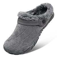 Besroad Womens Mens Furry Slides House Slippers Fuzzy Fluffy Bedroom Cozy Memory Foam Slippers Clogs