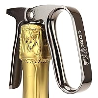 Champagne Opener, Easy to Use Cork Puller with Ergonomic Handle Design, Champagne Wine Opener for Home or Bartender Use, Compact and Durable Sparkling Wine Bottle Opener
