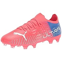 Puma Men's Ultra 3.3 FG/AG Soccer Shoe, Sunblaze White-Bluemazing, 13