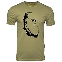 Charles Darwin Evolution T-Shirt Atheist Short Sleeve Tee