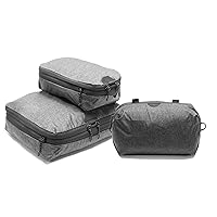 Peak Design Charcoal Packing Tools Bundle (Medium and Small Packing Cube with Shoe Pouch)