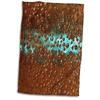 3D Rose Brown and Turquoise Contemporary TWL_38224_1 Towel, 15