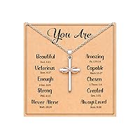 UPROMI Cross Necklace for Women Christian Graduation Confirmation Gifts for Women Her Teen Girls