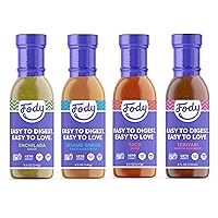 Fody Variety Sauce Pack | Low FODMAP | No Onion No Garlic | Gluten Free Lactose Free | 4, 8 Ounce (Variety 1)