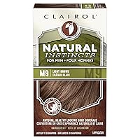 Clairol Natural Instincts Semi-Permanent Hair Dye for Men, M9 Light Brown Hair Color, Pack of 1