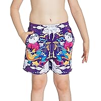 Boys Board Shorts Quick Dry with Pockets and Mesh Lining Funny Printed Kid Swim Trunks