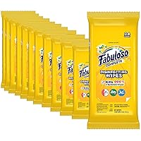 Fabuloso Complete Disinfecting Wipes, Lemon, 24 count, Pack of 12