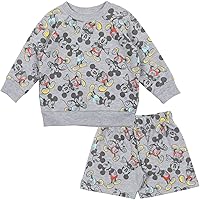 Disney Mickey Mouse Winnie the Pooh Lion King Goofy Donald Duck Simba French Terry Sweatshirt and Shorts Newborn to Big Kid