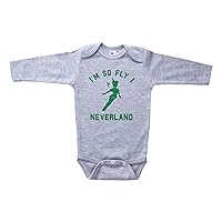 Peter Pan Inspired Baby Onesie/NEVERLAND/Funny Unisex Infant Outfit