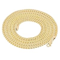 14k Yellow Gold Over 925 Sterling Silver Miami Cuban Chain 18