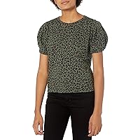 Velvet by Graham & Spencer Women's Dahlia Leopard Puff Sleeve Sweatshirt