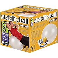 GoFit unisex adult 65 cm Stability Ball, White