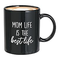 Pregnancy Women Coffee Mug 11oz Black - mom is the best - caffeine mom mom with toddler reward for mom