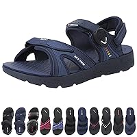 Gold Pigeon Shoes EVA Ultra Cushion Men Sport Sandal Adjustable Strap Outdoor Water Sandal for Men Size 7.5-8 / Women Size 9-9.5 * 8693 Navy -40