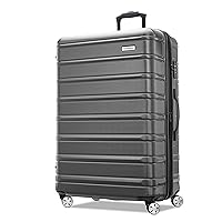 Samsonite Omni 2 Hardside Expandable Luggage with Spinner Wheels, Solid Charcoal, Checked-Large 28-Inch