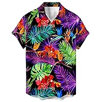 Hawaii Shirts Hawaiian Shirts Short Sleeve Summer Beach Shirts for Men Button Down Shirts Aloha Tropical Shirts