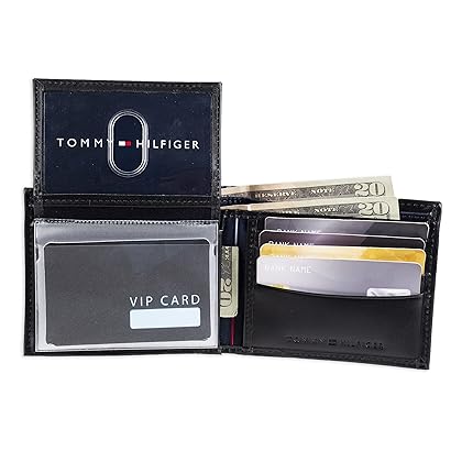 Tommy Hilfiger Men's Passcase Wallet with Removable ID Window