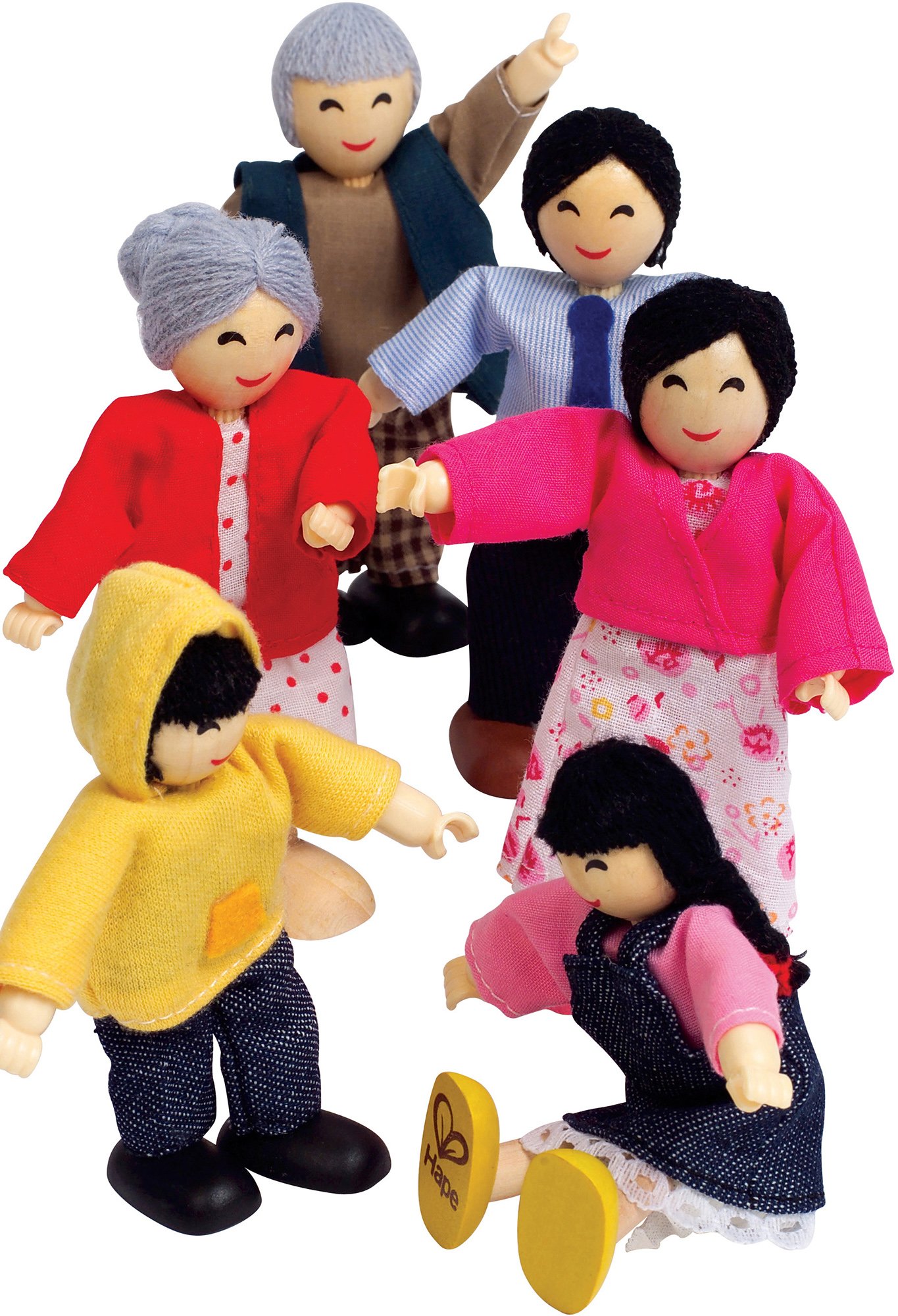 Hape Asian Wooden Doll House Family Set