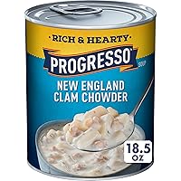 New England Clam Chowder Soup, Rich & Hearty Canned Soup, Gluten Free, 18.5 oz