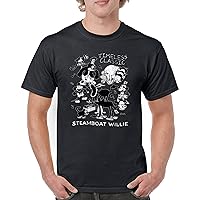 Steamboat Willie Timeless Classic T-Shirt Retro 1928 Cartoon Vintage Mouse Steam Boat Family Vacation Men's Tee