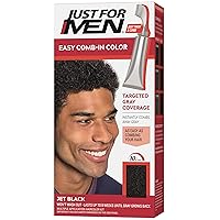 Easy Comb-In Color Mens Hair Dye, Easy No Mix Application with Comb Applicator - Jet Black, A-60, Pack of 1