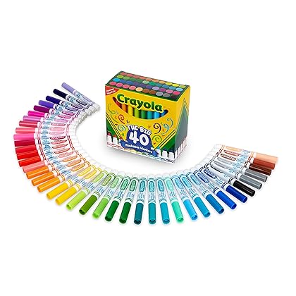 Crayola Ultra Clean Washable Markers For School, Back To School Gifts For Kids, 40 Classic Colors