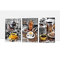 GUTTATY Dining Room Kitchen Canvas Wall Art, Modern Coffee Canvas Art for Dining Room Kitchen Coffee Bar Wall Decor, Coffee Beans Canvas Prints for Dining Room Wall Decor Ready to Hang 20