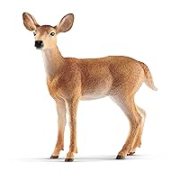 Schleich Wild Life, Animal Figurine, Animal Toys for Boys and Girls 3-8 Years Old, White-Tailed Doe, Ages 3+