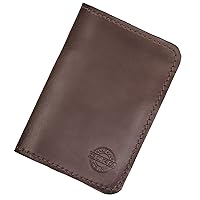 Genuine Leather Wallets for Men, Handmade Vintage Distressed Slim Bifold Men's Wallet (dark brown)