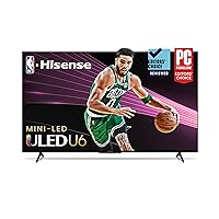 Hisense 55-Inch Class U6 Series ULED Mini-LED Google Smart TV (55U6K, 2023 Model) - QLED, Full Array Local Dimming, HDR 10+, Dolby Vision IQ, Game Mode Plus VRR, 240 Motion Rate, Compatible with Alexa