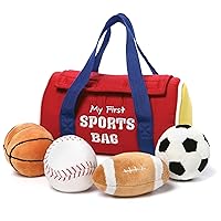 Baby GUND My First Sports Bag Stuffed Plush Playset, Baby Gift Toys for Boys and Girls Ages 1 & Up, 5 Piece, 8