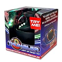 TOP SECRET TOYS Thumbler Gyroscopic Light-Up Fidget Toy, Colorful LED Display of Swirling Lights, Spinning Top, Speed & Resistance, Scientific, STEM