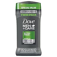 Dove Men+Care Antiperspirant Stick Extra Fresh 2.7 oz, Twin Pack
