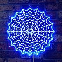 Spider Web Hero Kid Boy Game Room RGB Dynamic Glam LED Sign - Cut-to-Edge Shape - Smart 3D Wall Decoration - Multicolor Dynamic Lighting st06s66-fnd-i0035-c