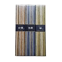 Kayuragi Incense Set of 3 Scents (Sandalwood, Aloeswood and Japanese Cypress) 40 Sticks in Each Scent