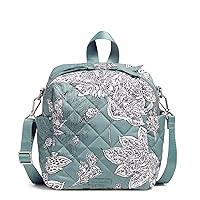 Vera Bradley Women's Performance Twill Convertible Small Backpack, Tiger Lily Blue Oar, One Size