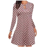 for Teen Girls' Womens Pliable Tunic Plaid Long Sleeve Traditional Halter Neck