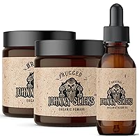 Pomade & Beard Oil Set | Organic Hair Styling for Men | Promotes Healthy Hair Growth & Nourish & Hydrate Dry Skin, (3-Pack Set)