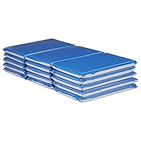 Proposed Value: ECR4Kids Premium Folding Rest Mat, 3-Section, 1in, Sleeping Pad, Blue/Grey