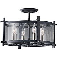 Feiss Lighting-Ethan-Four Light Indoor Semi-Flush Mount in Transitional Style-16.38 Inch Wide by 10.5 Inch High