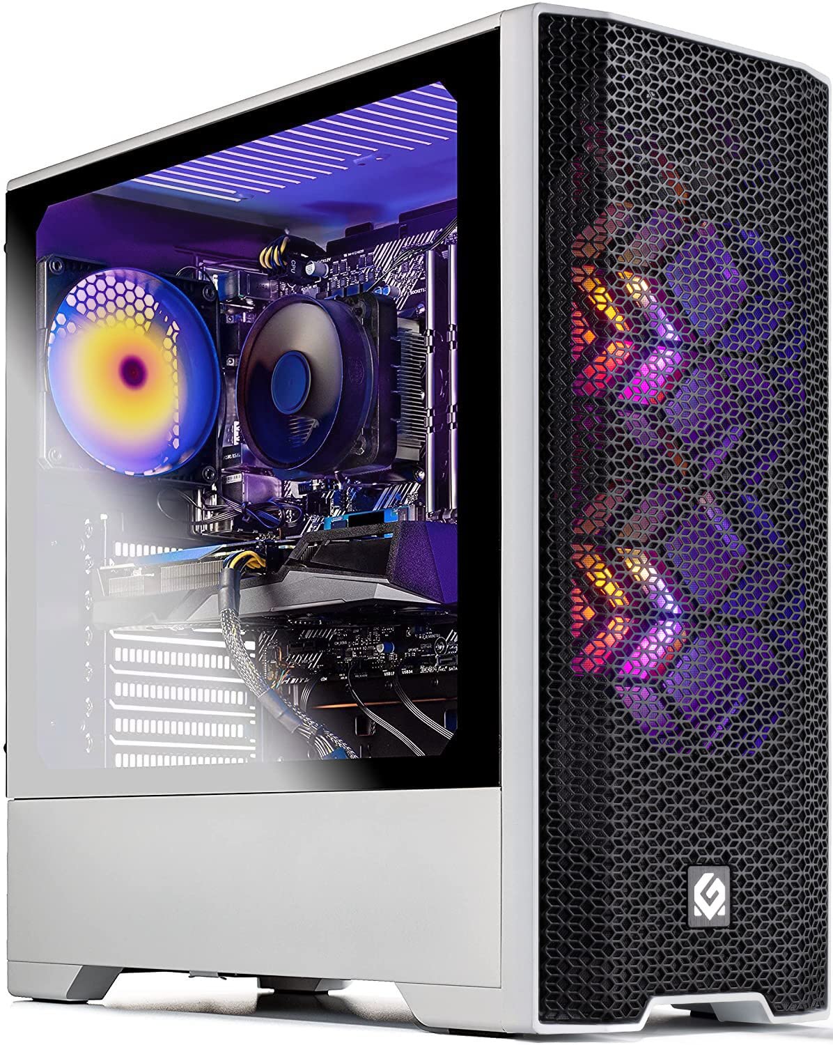 Skytech Blaze Gaming PC Desktop – AMD Ryzen 5 5600G 3.9 GHz, NVIDIA RTX 3060, 500GB NVME SSD, 16GB DDR4 RAM 3200, 600W Gold PSU, 11AC Wi-Fi, Windows 11 Home 64-bit