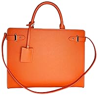 Purses and Handbags For Women Fashion Top Handle Satchel Bags Black (Orange)